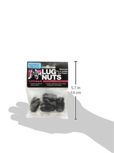 Image of Acorn Bulge - 3 /4 inch Hex - 12mm x 1.50 Thread Size - Black Finish - Pack of 4 Lug Nuts (41137BCB)
