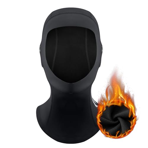 Rockbros Balaclava Mask Cold Weather Motorcycle Helmet Liner Skull Cap Thermal Neck Gaiter Breathable Winter Scarf Mask Cycling Skiing Black cover