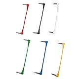 ZYC Guitar Pedal Cords Classic Series Instrument Effects Cable with Right Angle Plug -----6 pack 8.5 inch/22cm