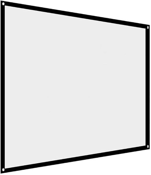 Ekran projekcyjny, zasłona projektora, projekcja 152-250 cm, przenośny, składany, niemarszczący się, biały projektor, ekran projekcyjny, 4:3 (213 cm)