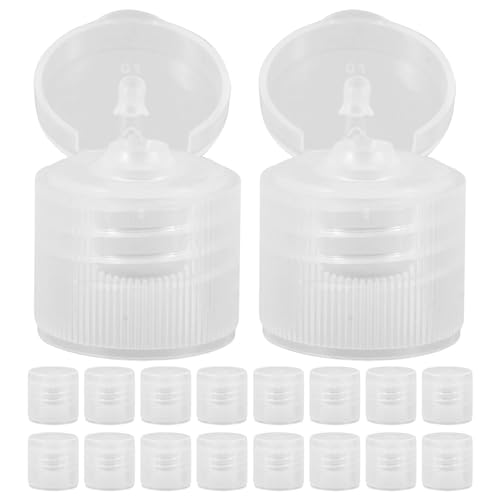 ABOOFAN 30pcs Toothpaste Cap Flip Lid Toothpaste Lids Plastic Toothpaste Top Cap Plastic Toothpaste Cover Screw-in Toothpaste Plug Screw-in Toothpaste Caps Toothpaste Tops, 2.30X2.30X2.30CM, White