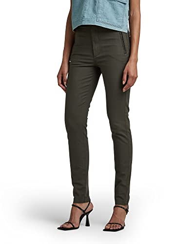 G-Star Para Mujer Pantalones Chinos Weld High Skinny, Gris Asfalt Gd D19141-D121-B575 , 27w 32l