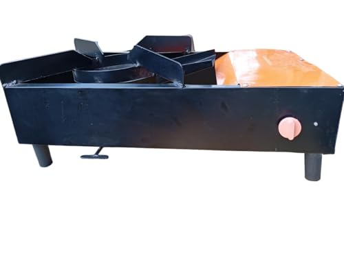 Sans-kruti Carbon Steel Chul Shegadi Wood & Coal Stove, Heavy Duty Lakud Kolsa Shegadi for Cooking, Ideal for Home, Outdoor, Terrace, Garden & Multiuse Purpose, Orange - Image 4