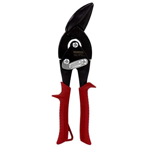 MIDWEST Blackout Series Aviation Snip - Left Cut Offset Tin Cutting Shears with Forged Blade & KUSH'N-POWER Comfort Grips - MWT-6510LO Cover