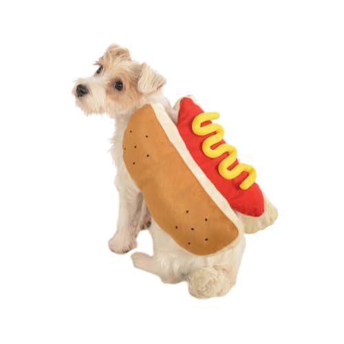 Disfraz plegable de hamburguesa para perros y gatos miniatura 5