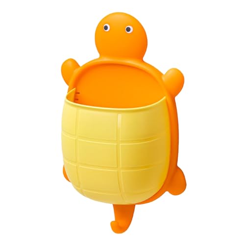 リモート ホルダー ウォール マウント - かわいいカメの歯ブラシと歯磨き粉のホルダー、下部フック付き壁掛け |省スペース整理のためのバスルーム収納ボックス、多目的壁オーガナイザー