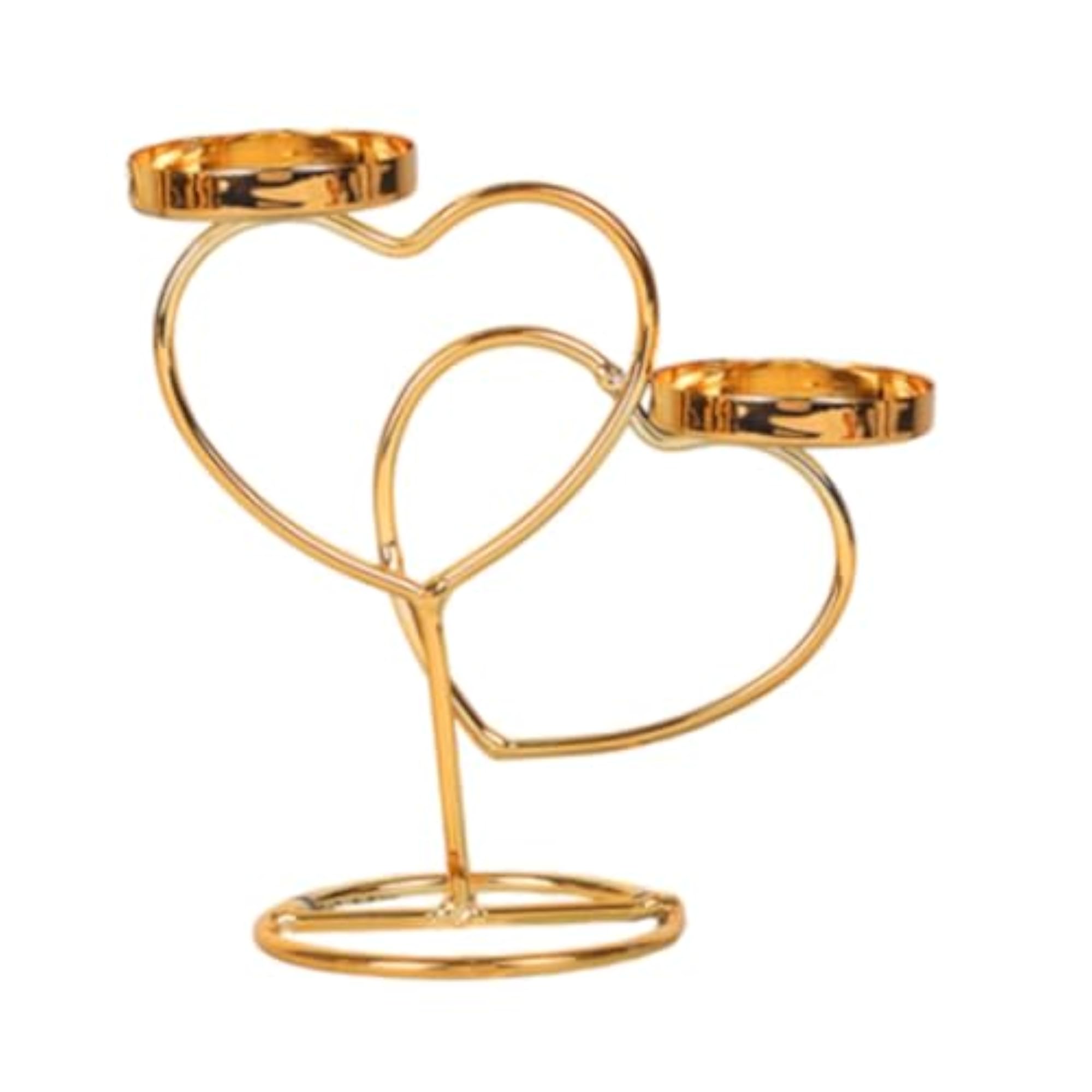 Double Heart Shaped Candlestick for Anniversary and Birthday