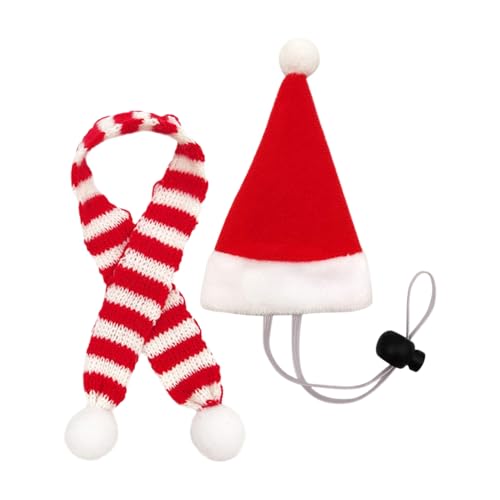 Costume da gallina, Babbo Natale, cosplay, cappello di Babbo Natale, con sciarpa, costume di Natale, per gallina, criceto, coniglio, cucciolo, lucertola, decorazione aziendale
