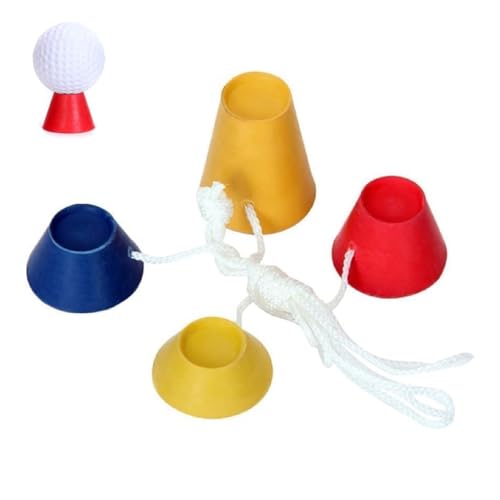 Ghrnun 4Pcs Jumbo Rubber Winter Tees, Golf Tees Set, Course 