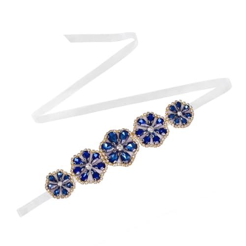 Womens Rhinestone Flower Wedding Belt Bridal Thin Halloween Party Dress Ribbon Accessories