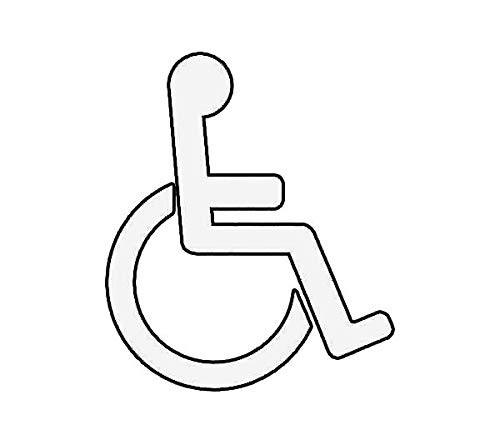 Handicap Sticker Decal Vinyl Disabled Assisted 5' Bumper Locker Laptop Window - Sticks to Any Surface