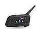 EJEAS V6 Pro Intercomunicador Casco Moto, Motocicleta Bluetooth 3.0 Intercom Auricular 1200M 2 Personas Full Duplex Wireless Moto Interphone Connect hasta 6 Pilotos(1 Paquete)