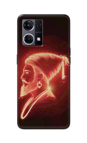 Image of Plastic Printfidaa Printed Hard Back Cover Case For Oppo F21 Pro 4G | Oppo F21S Pro 4G | Oppo Reno7 4G | Oppo Reno 7 4G Back Cover (Chatrapati Shivaji Maharaj) -112, Multicolor