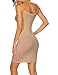 Corgy Women's Seamless Stretchy Bodycon Slip Dress(Skin,XL)