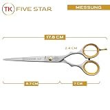 TK FIVE STAR Tornado Premium 6' extra Scharfe Friseurschere Haarschere Haarschneideschere für Damen Herren Friseure und Salons für feine und kräftige Haare Rostfrei