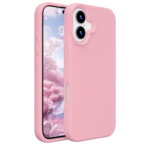Image of iPhone 17 Case Silicone,Soft Microfiber Lining(Rose Pink)