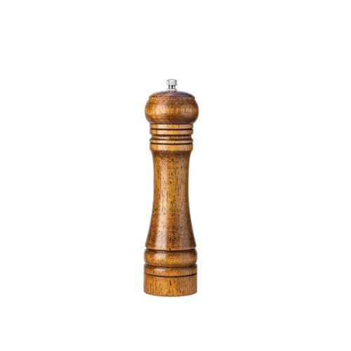 Macina Pepe,Macina Pepe Manuale In Legno Da 8 Pollici,Con Macinapepe Manuale In Metallo,Per Macinare Spezie,Cumino,Sesamo,Pepe