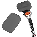 2 Stück Rasierer-Silikonhüllen, tragbarer Rasiererhalter für Reisen, Rasiererabdeckung, kompatibel mit Venus Rasierer-Reisetasche, Klingenbehälter, Aufbewahrung, Rasierer-Halter (grau)