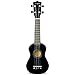 Martin Smith UK-222-BK Soprano Ukulele, Black