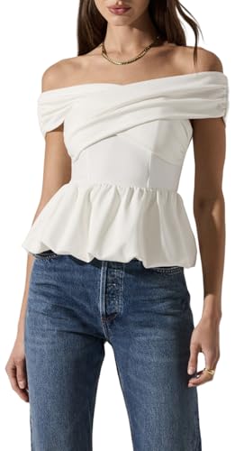 ASTR The Label Women's Tennille Top, White, M