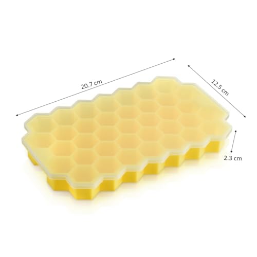 2 Moldes para Cubos de Hielo de Silicona con Tapa miniatura 5