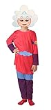 Content: printed tunic, trousers, paper mask