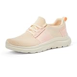 Amazon Essentials Women's Lightweight Knit Cross Trainer Sneakers, Peach, 8.5