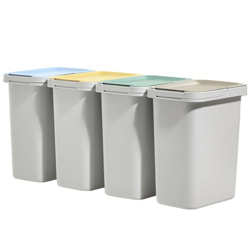 KADAX Juego de Cubos de Basura para Separación