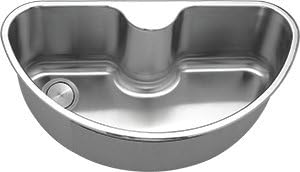 C-Tech-I LI-1000 Fregadero de acero inoxidable en forma de C de 34.5 pulgadas