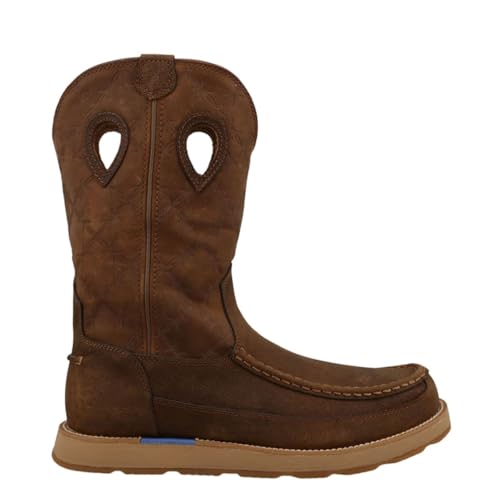 Image of Twisted X 11 inch Work Pull On Wedge Sole Men's Brunette /Pecan Boot