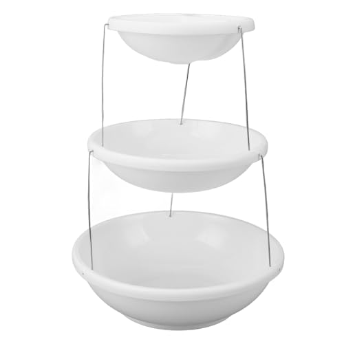 Alzata per Vassoio per Torta a 3 Livelli, Griglia Girevole per Vassoio da Dessert, Porta Cupcake a più Livelli per Servire Snack e Matrimoni di Frutta