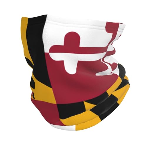 Jkkghll Bufanda térmica con estampado de la bandera del estado de Maryland para hombre y mujer, para máscara facial resistente al viento para clima frío