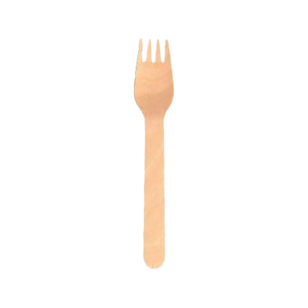 1000 Fourchettes jetables en bois 165 mm compostables et biodégradables