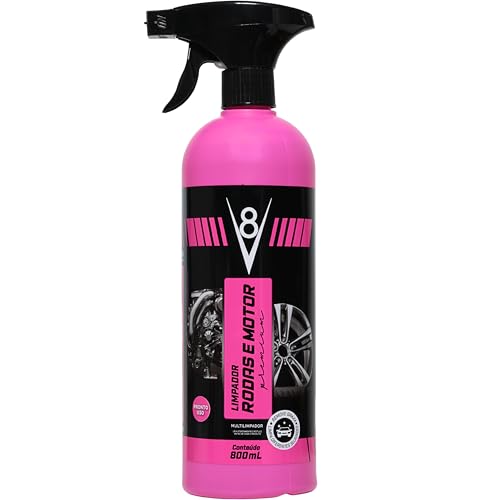 V8, Limpador automotivo de rodas e motor, 800 ml, Rosa
