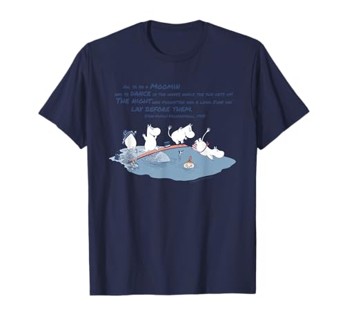 Image of Moomin Dance In The Waves Finn Family Moomintroll Quote T-Shirt
