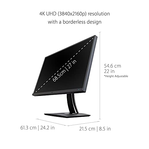 Viewsonic Vp2785-4K 27-Inch 4K Ultra Hd Professional Monitor With 99% Adobe Rgb, Delta E<2, Hardware Colour Calibration, 2X Hdmi, Display Port, Usb-C For Graphic Design, Photo & Video Editing #TOP4