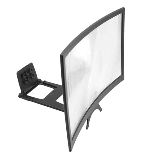 Lupa de pantalla móvil de 12 pulgadas soporte acrílico negro amplificador smartphone