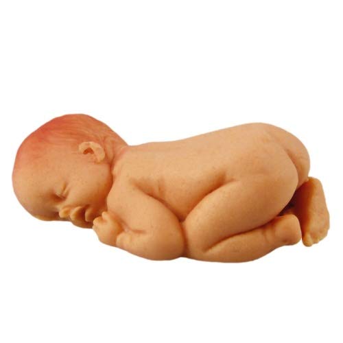 COXIMUS\"backen und mehr\" Tortendeko zur Geburt und Taufe aus Marzipan | Baby liegend 3D Marzipan ca.6,5 x4cm ca.27g 1 Stck