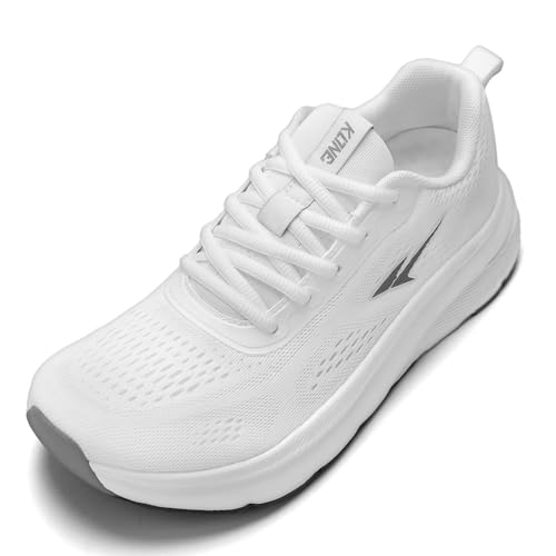 Image of KDN Men's Wide Toe Box Shoes Cushioned Road Running Shoes Non Slip Mens Walking Sneakers for Wide Feet Comfortable Athletic Gym Workout Shoes Wide Width
