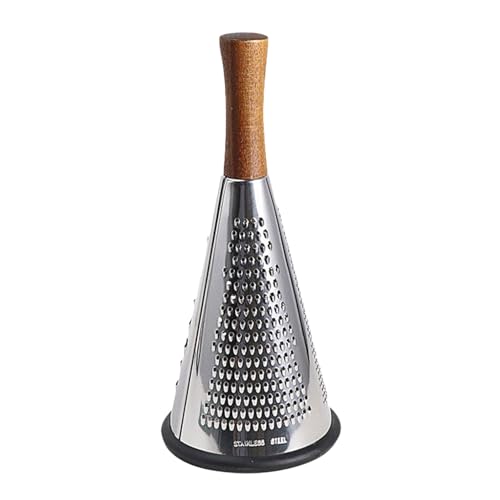 Rallador de Cocina de Acero Inoxidable con Mango de Madera miniatura 1