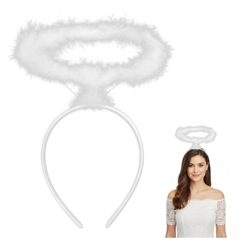 Balinco Heiligenschein Haarreif Engel Kostüm Accessoire für Erwachsene Schutzengel Weihnachtsengel Dehnbar sicherer Sitz Für Karneval Halloween