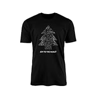 Joy To The World Black Christmas T-Shirt Top Tee - Novelty Music 80's English Rock Pop Band Father Christmas Tree Festive Holiday Santa Xmas Present Gift About Us - SmartyPants prides ourselves as being one of the UK’s leading printed garment manufac...