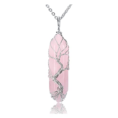Collier aventurine verte naturelle pendentif arbre de vie quartz