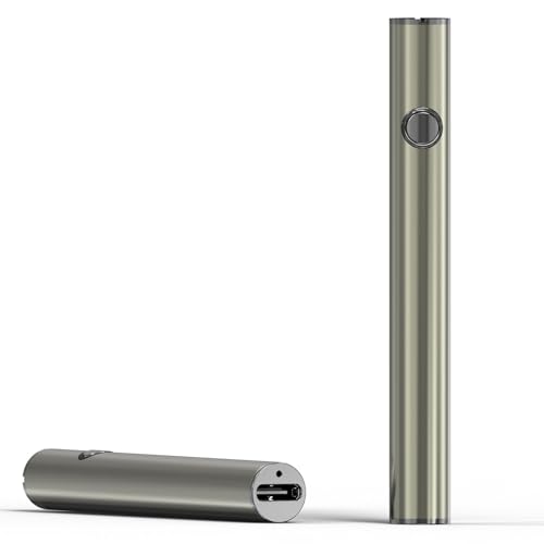 CannBro Titan 510 Type-C Vape Akku – 290 mAh, Knopfaktivierung, Vorheizen, 3 Spannungsstufen – kompatibel mit CBD Öl & E-Liquid (Edelstahl) CannBro Titan 510 Type-C Vape Akku – 290 mAh, Knopfaktivierung, Vorheizen, 3 Spannungsstufen – kompatibel mit CBD Öl & E-Liquid (Edelstahl)