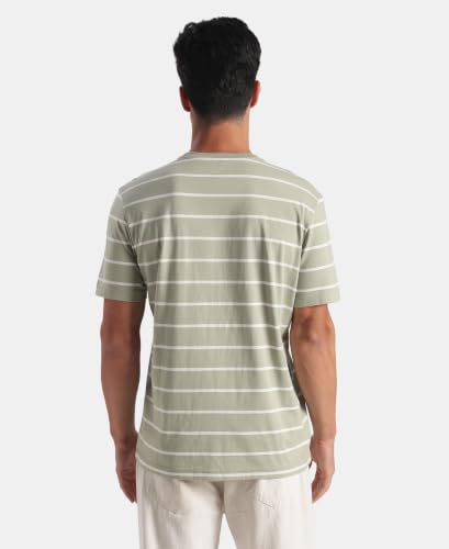 Image of Jockey 2715 Men's Super Combed Cotton Rich Striped Round Neck Half Sleeve T-Shirt