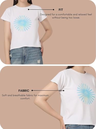 Image of GRECIILOOKS T Shirt for Women | Women T Shirt | T Shirt Women | Casual Loose Fit | Oversized T Shirt for Women | T-Shirt for Women