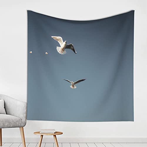 Tapisserie murale oiseau décoration textile grand format salon chambre
