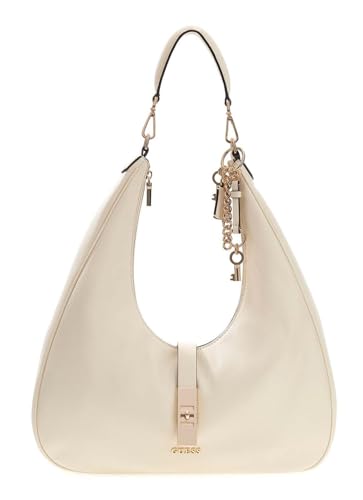 Sac à épaule GUESS Brooke Hobo de couleur écru pour vos sorties