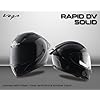 Vega Rapid D/V Full Face Motorcycle Helmet with Spoiler, Extra Smoke Visor, Matte Shell, Shock Absorbing Liner, Comfortable Interior, Ventilated Fit, and Trendy Dull Black Finish Dull Black-L