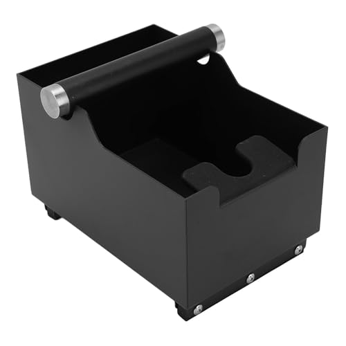 Espresso Knock Box and Tamp Station, Coffee Knock Box Espresso Tamping Station, Stainless Steel Coffee Grounds Knock Box Container Bin with Detachable Knock Rod